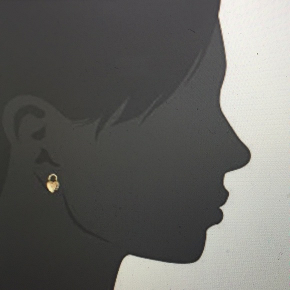 MICHAEL KORS LOVE LOGO HEART STUD EARRINGS (NEW) - Picture 8 of 8